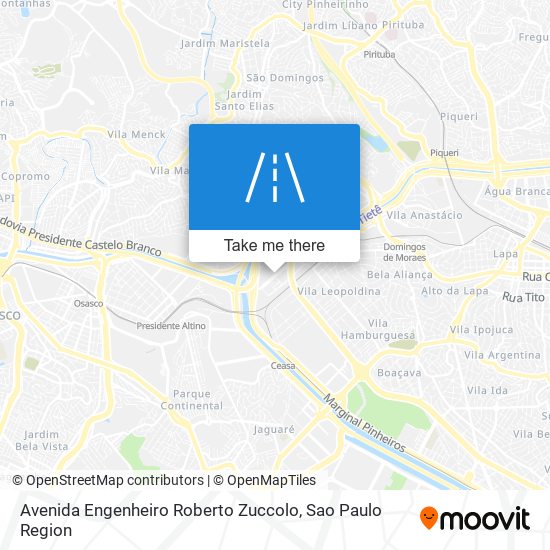 Avenida Engenheiro Roberto Zuccolo map