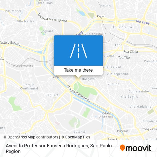 Avenida Professor Fonseca Rodrigues map