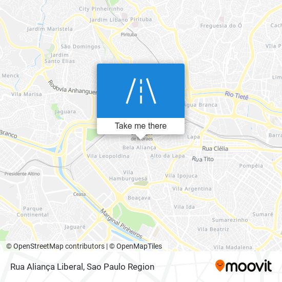 Mapa Rua Aliança Liberal