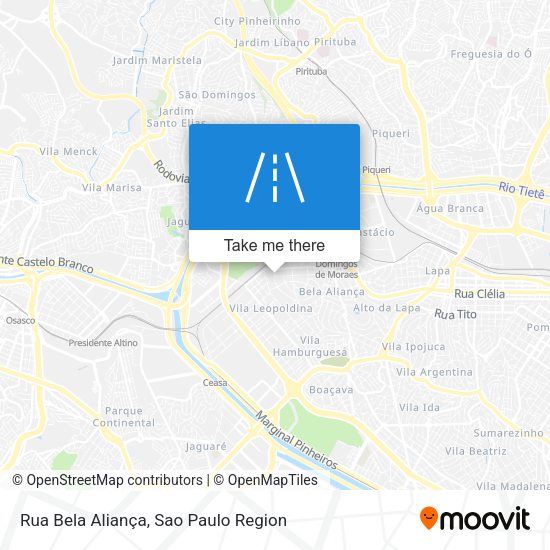 Rua Bela Aliança map