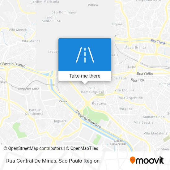 Rua Central De Minas map