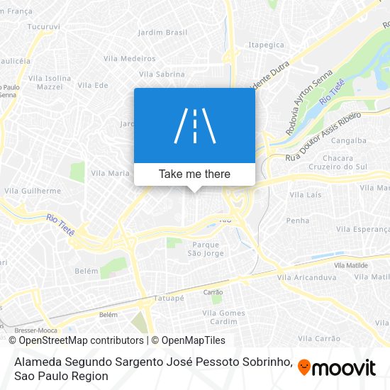 Alameda Segundo Sargento José Pessoto Sobrinho map