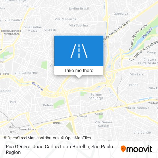 Rua General João Carlos Lobo Botelho map