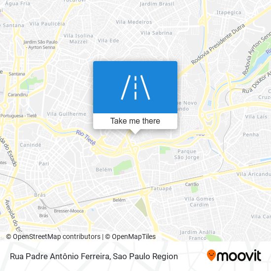 Mapa Rua Padre Antônio Ferreira