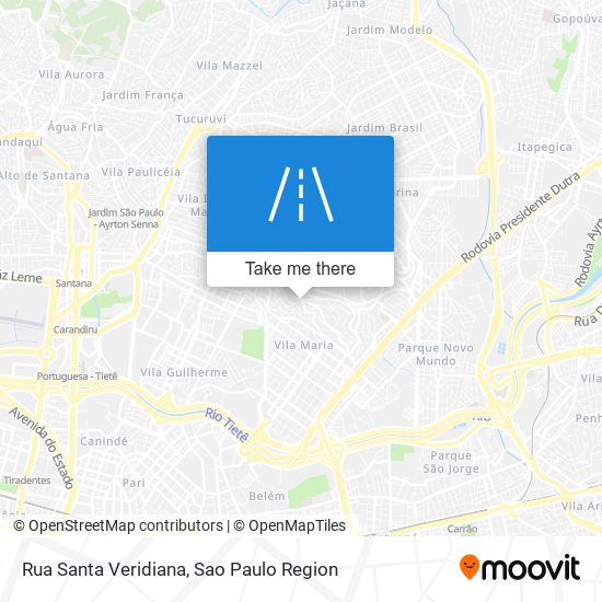 Mapa Rua Santa Veridiana