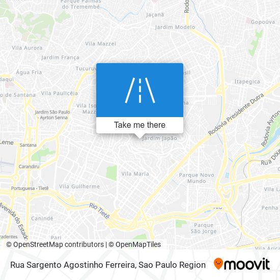 Mapa Rua Sargento Agostinho Ferreira