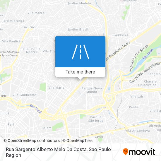 Mapa Rua Sargento Alberto Melo Da Costa