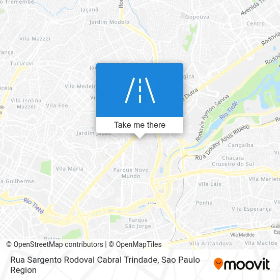 Rua Sargento Rodoval Cabral Trindade map