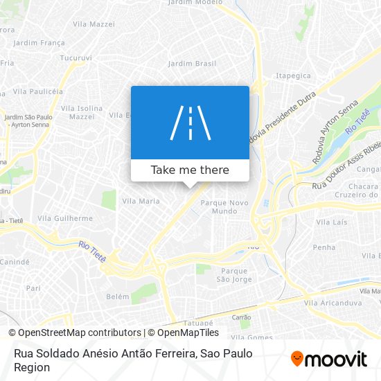 Mapa Rua Soldado Anésio Antão Ferreira