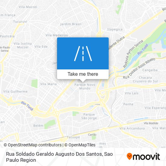 Mapa Rua Soldado Geraldo Augusto Dos Santos