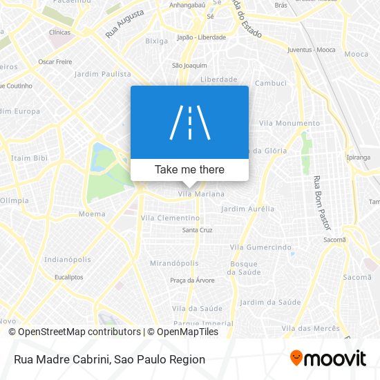 Rua Madre Cabrini map