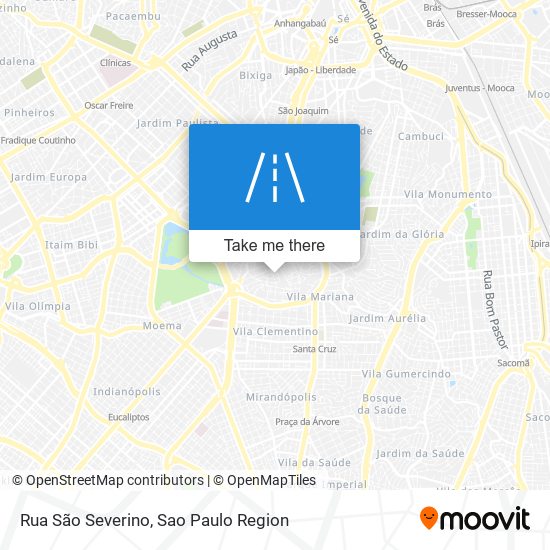 Mapa Rua São Severino