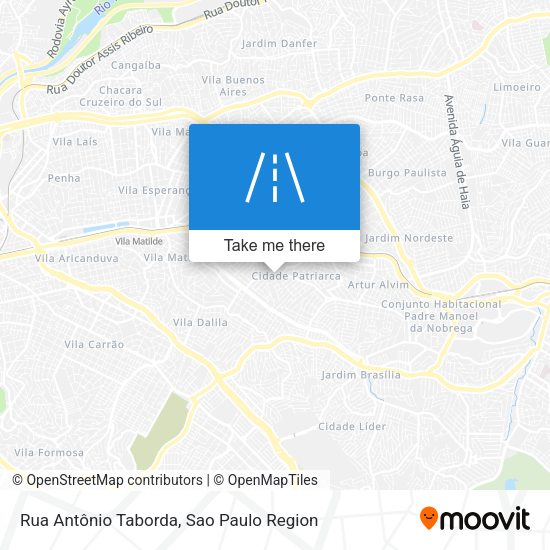Rua Antônio Taborda map