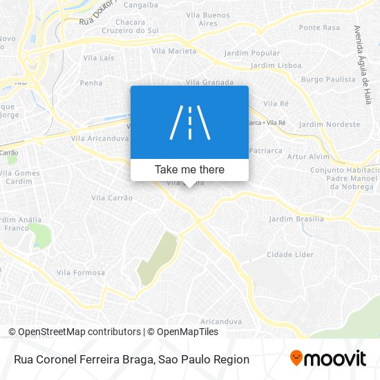Mapa Rua Coronel Ferreira Braga