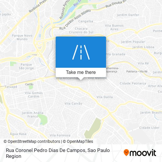 Mapa Rua Coronel Pedro Dias De Campos