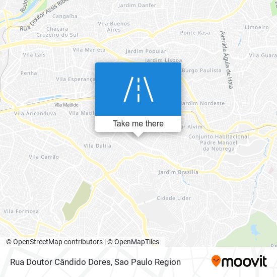 Rua Doutor Cândido Dores map