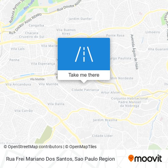 Mapa Rua Frei Mariano Dos Santos