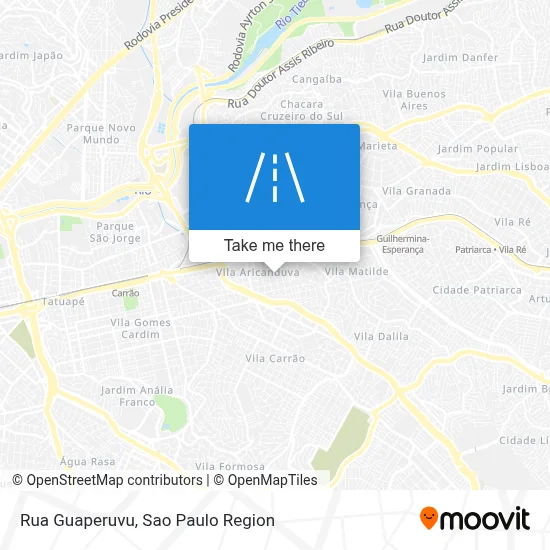 Rua Guaperuvu map