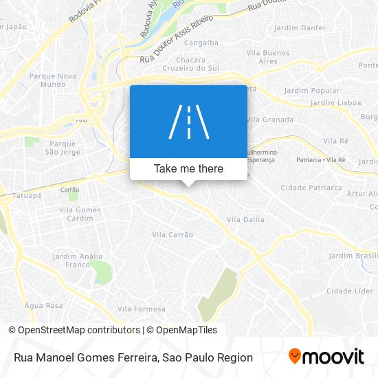 Mapa Rua Manoel Gomes Ferreira