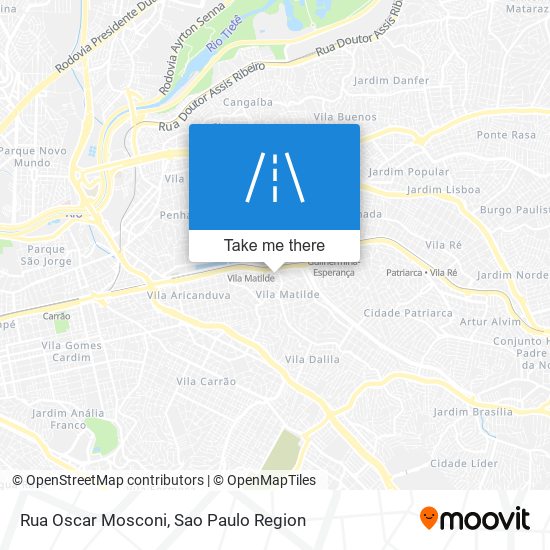 Mapa Rua Oscar Mosconi