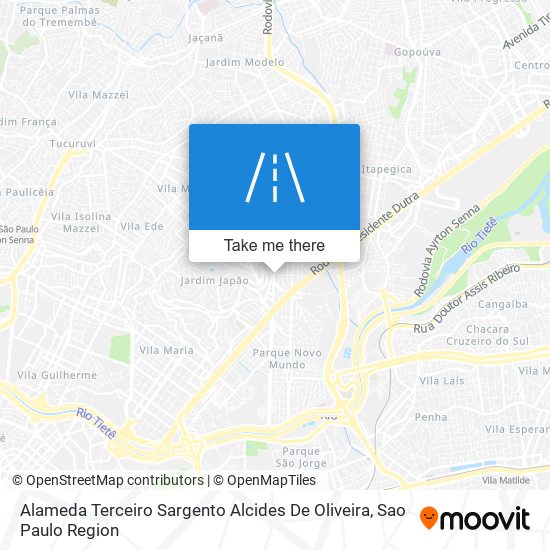Alameda Terceiro Sargento Alcides De Oliveira map