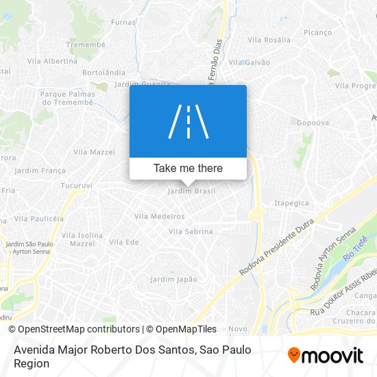 Mapa Avenida Major Roberto Dos Santos