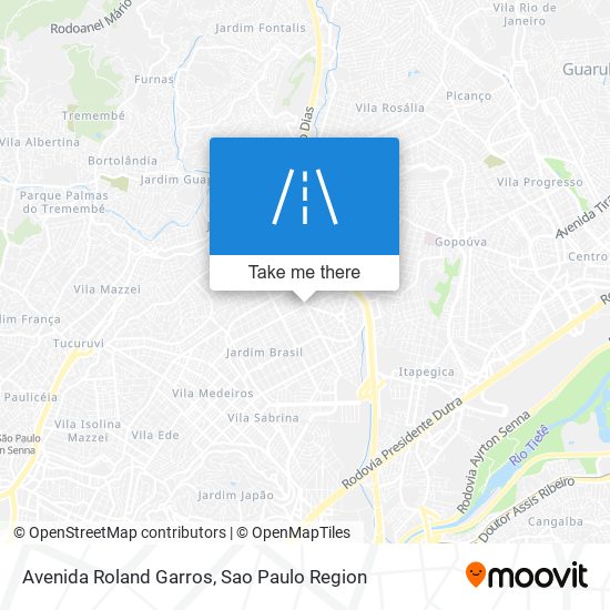 Mapa Avenida Roland Garros