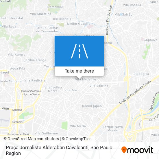 Mapa Praça Jornalista Alderaban Cavalcanti