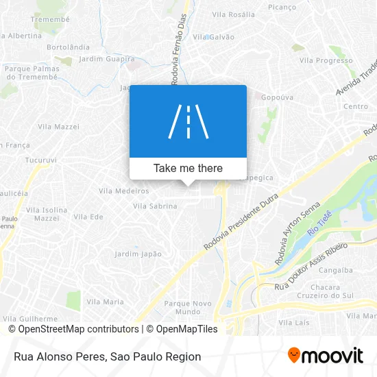 Rua Alonso Peres map