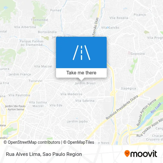 Rua Alves Lima map