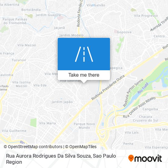 Mapa Rua Aurora Rodrigues Da Silva Souza