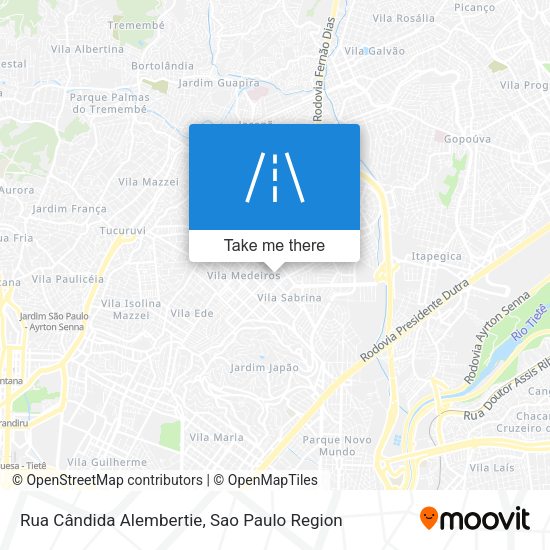 Rua Cândida Alembertie map