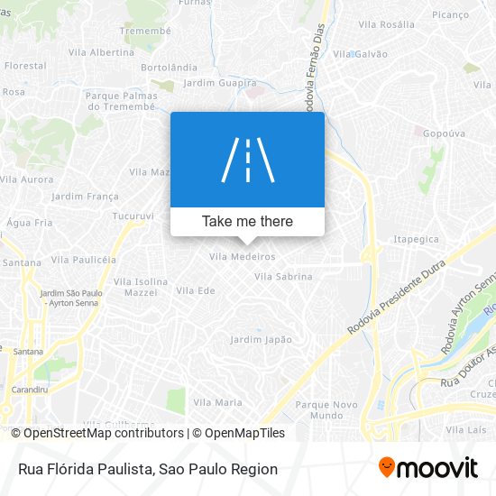 Mapa Rua Flórida Paulista