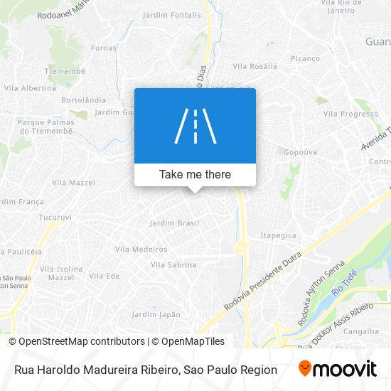 Mapa Rua Haroldo Madureira Ribeiro