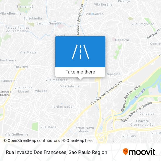 Rua Invasão Dos Franceses map