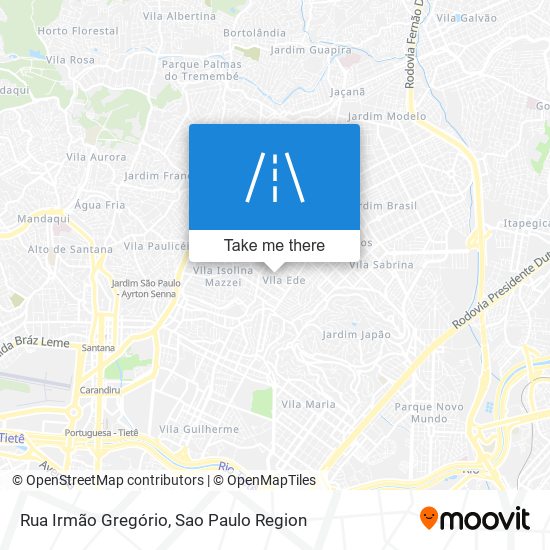 Rua Irmão Gregório map