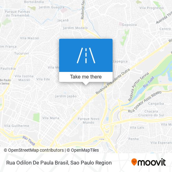 Mapa Rua Odilon De Paula Brasil