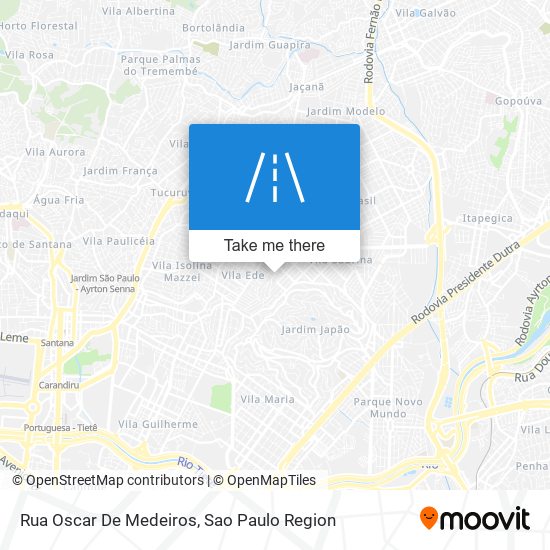 Mapa Rua Oscar De Medeiros