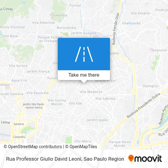 Rua Professor Giulio David Leoni map
