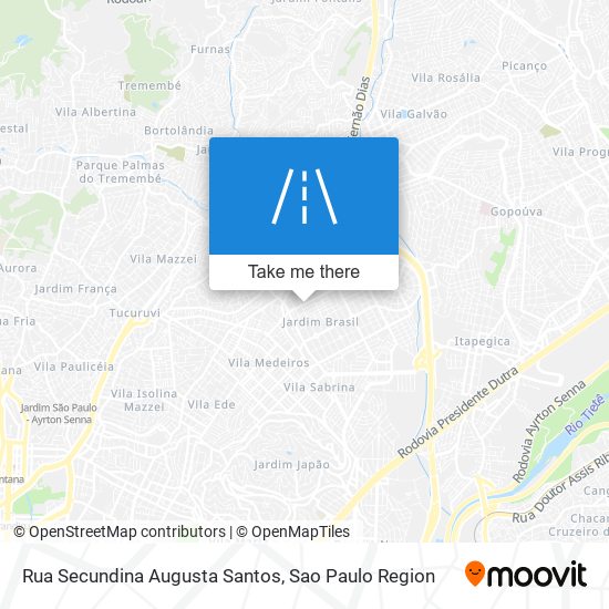 Rua Secundina Augusta Santos map