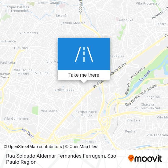 Rua Soldado Aldemar Fernandes Ferrugem map