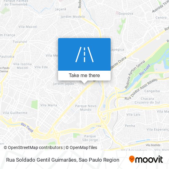 Mapa Rua Soldado Gentil Guimarães