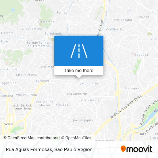 Rua Águas Formosas map