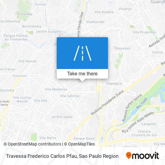 Mapa Travessa Frederico Carlos Pfau