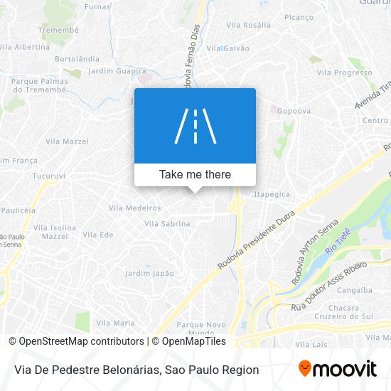 Via De Pedestre Belonárias map