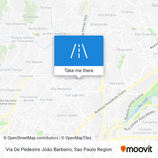 Via De Pedestre João Barbeiro map