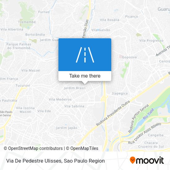 Via De Pedestre Ulisses map