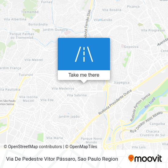 Via De Pedestre Vitor Pássaro map