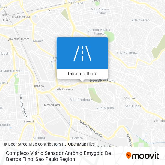 Mapa Complexo Viário Senador Antônio Emygdio De Barros Filho