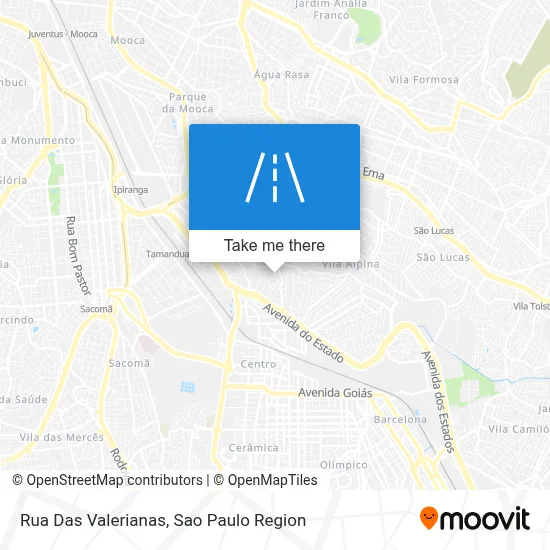 Rua Das Valerianas map